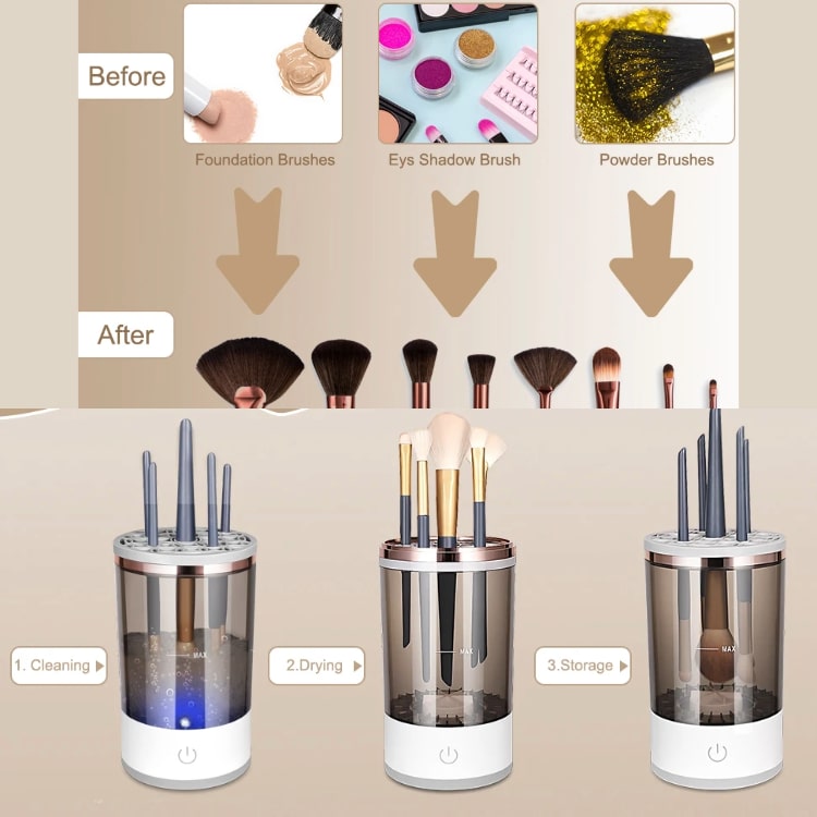 Ηλεκτρική Συσκευή Καθαρισμού & Στεγνώματος Πινέλων & Σφουγγαριών Μακιγιάζ