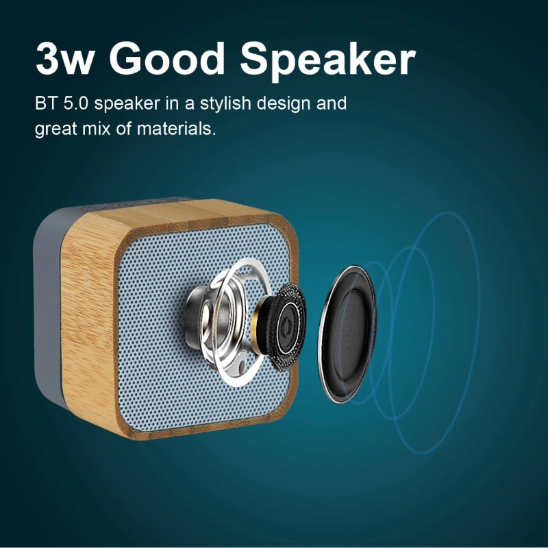 Mini Bamboo Bluetooth Ηχείο – Φυσική Αισθητική, Ισχυρός Ήχος & RGB Φωτισμός