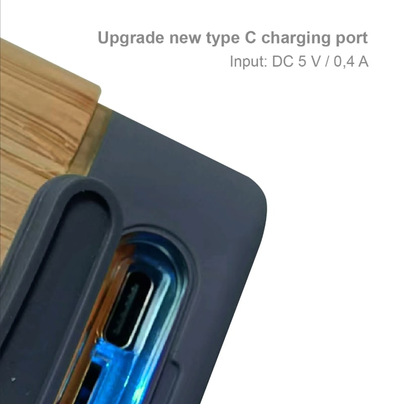 Mini Bamboo Bluetooth Ηχείο – Φυσική Αισθητική, Ισχυρός Ήχος & RGB Φωτισμός