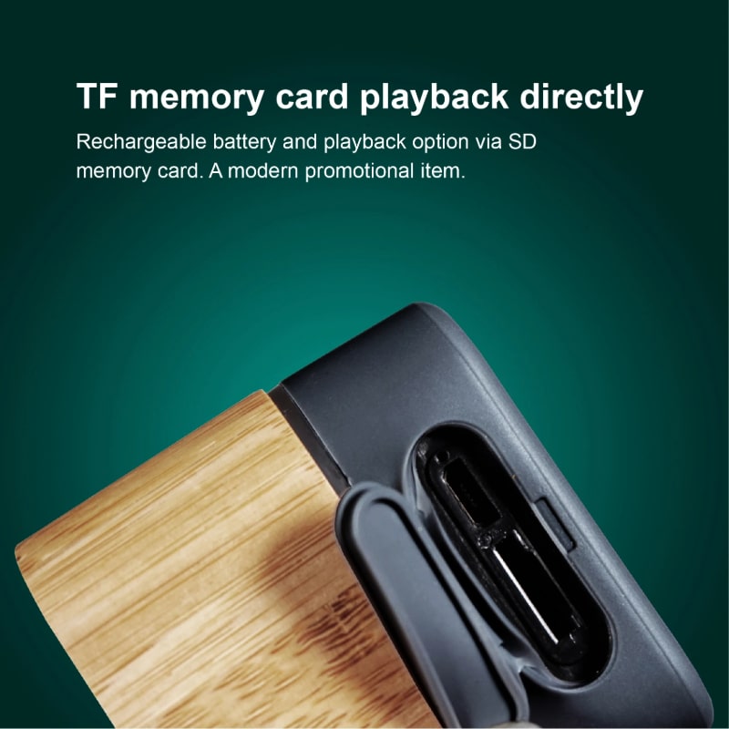 Mini Bamboo Bluetooth Ηχείο – Φυσική Αισθητική, Ισχυρός Ήχος & RGB Φωτισμός