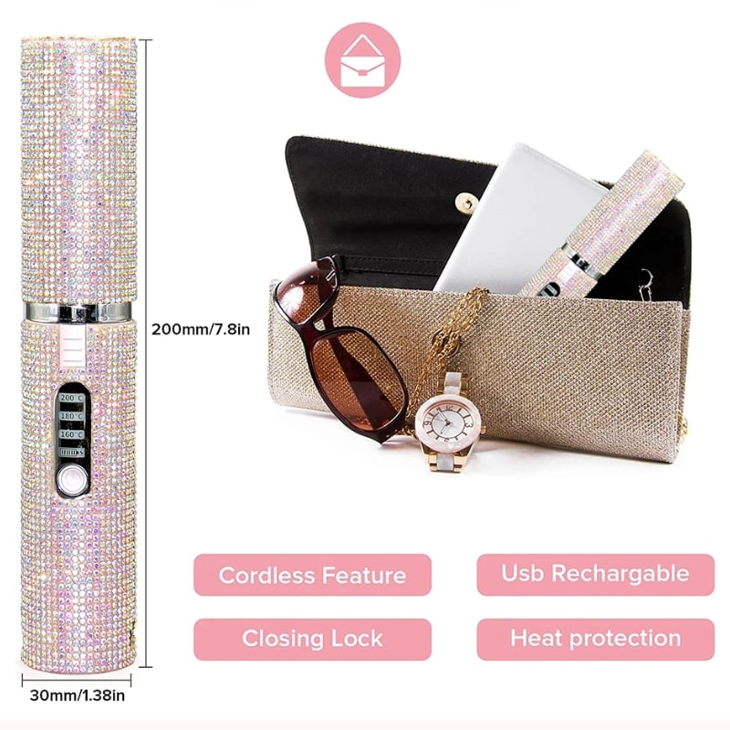 Ασύρματο Σίδερο Μαλλιών – Επαναφορτιζόμενο, Compact & Ιδανικό για On-the-Go Styling