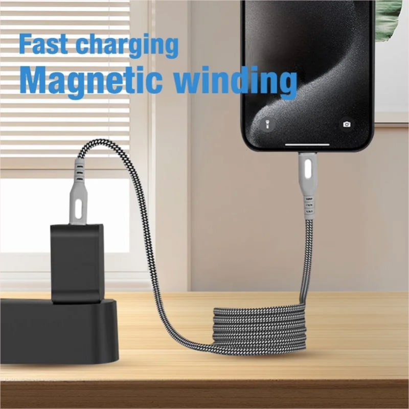 Μαγνητικό Καλώδιο Φόρτισης 60W – Υποστήριξη PD | Συμβατό με Type-C, iPhone