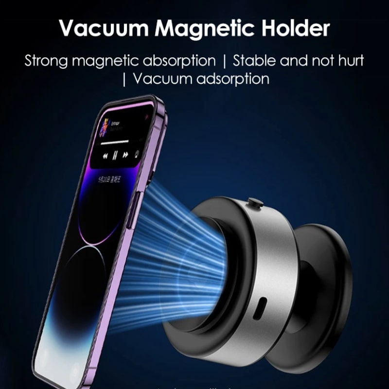 Vacuum Magnetic Phone Holder με Δυνατή Απορρόφηση & Βάση Κενού Αέρα