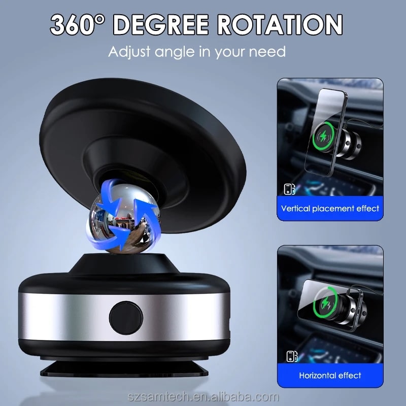 Vacuum Magnetic Phone Holder με Δυνατή Απορρόφηση & Βάση Κενού Αέρα