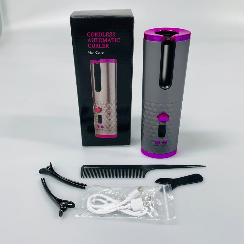 Ασύρματη Αυτόματη Συσκευή για Μπούκλες με Κεραμική Επίστρωση – Επαναφορτιζόμενη & Φορητή