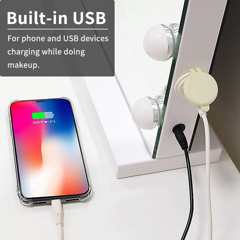 Hollywood LED Καθρέφτης Μακιγιάζ με Ρυθμιζόμενο Φως