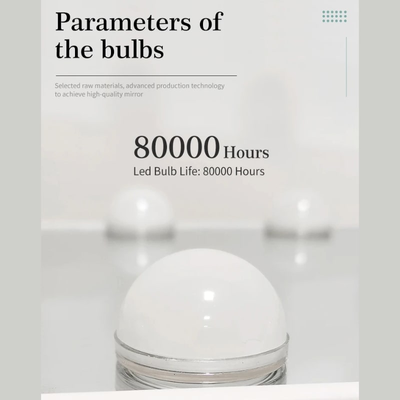 Hollywood LED Καθρέφτης Μακιγιάζ με Ρυθμιζόμενο Φως