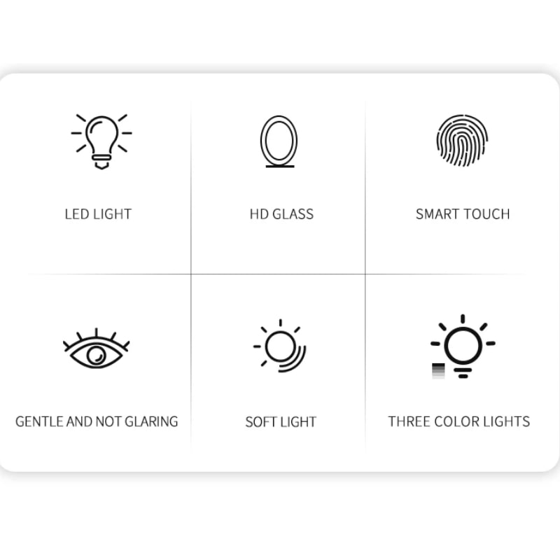 Hollywood LED Καθρέφτης Μακιγιάζ με Ρυθμιζόμενο Φως